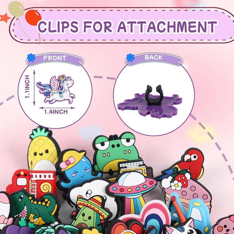 Sanglow 80pcs Cute Pencil Toppers,Pen Toppers Charms Decorations Clips Bulk Animal Pencil Buddies Huggers Classroom Prizes Rewards Gifts for Students - Image 3
